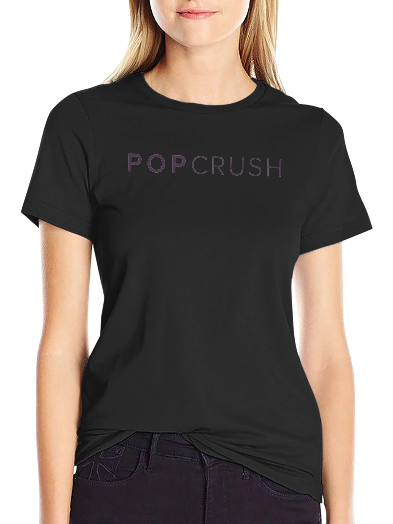 PopCrush Graphic Black Tee