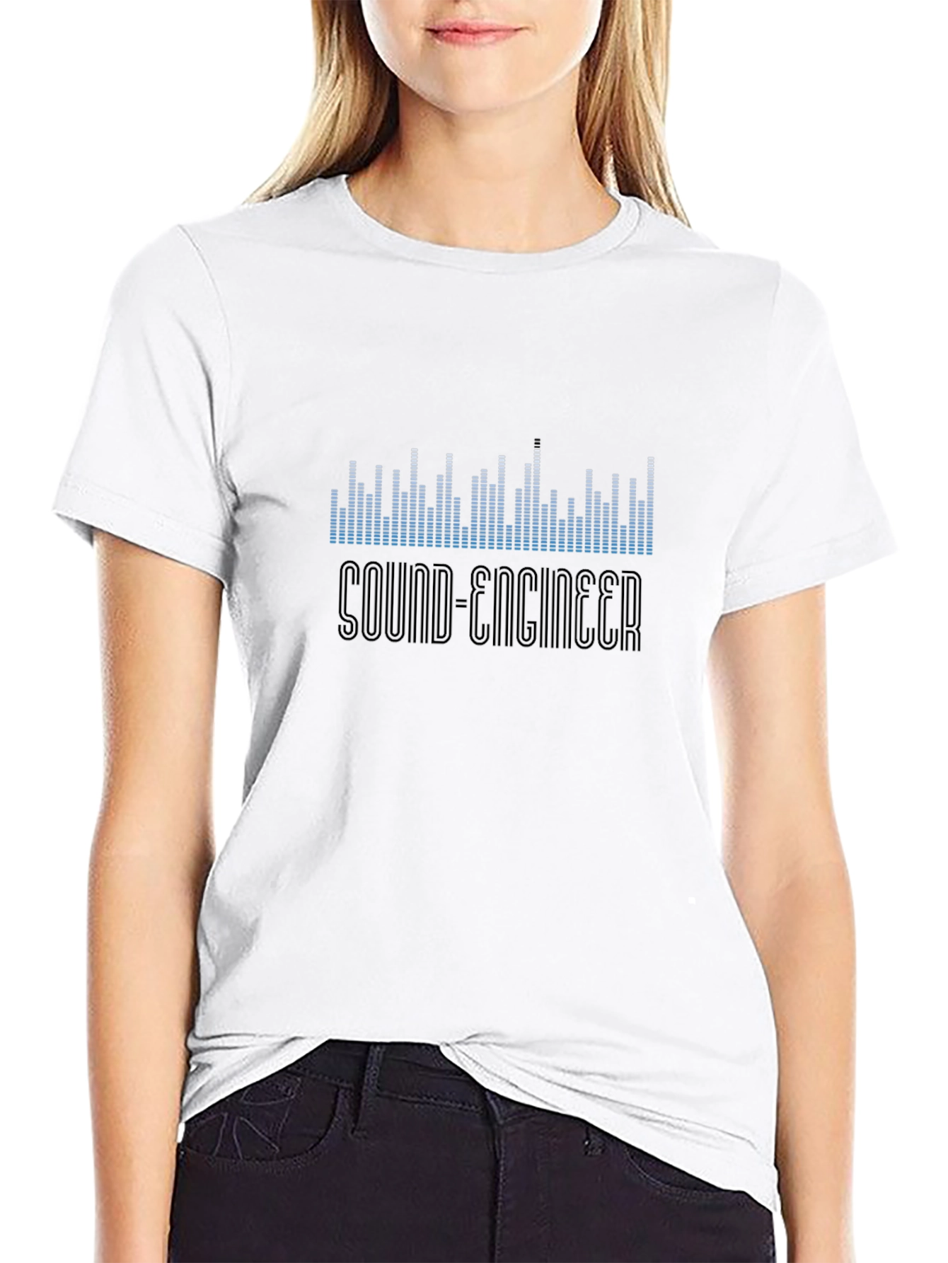 Sound Engineer Black Graphic T-Shirt
