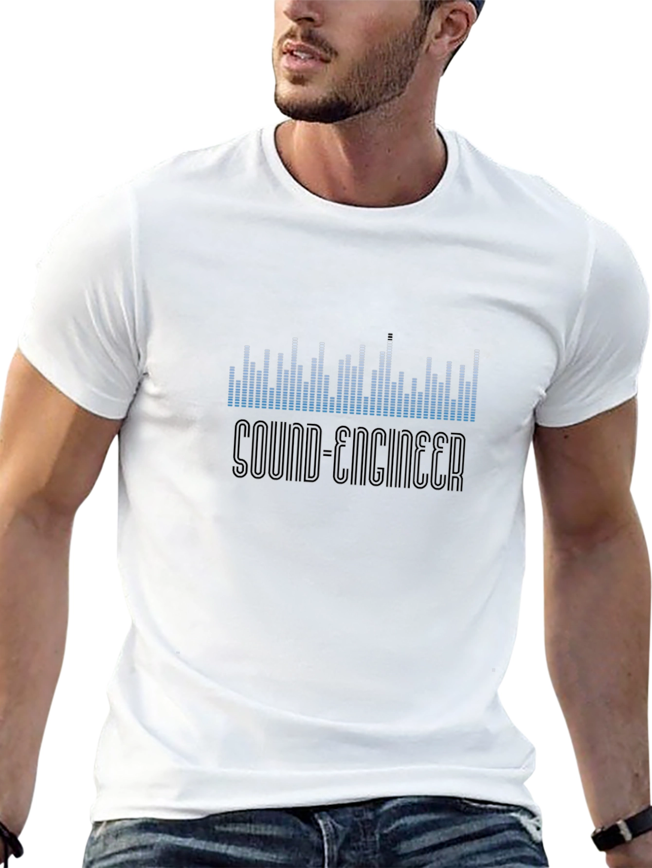 Sound Engineer Black Graphic T-Shirt