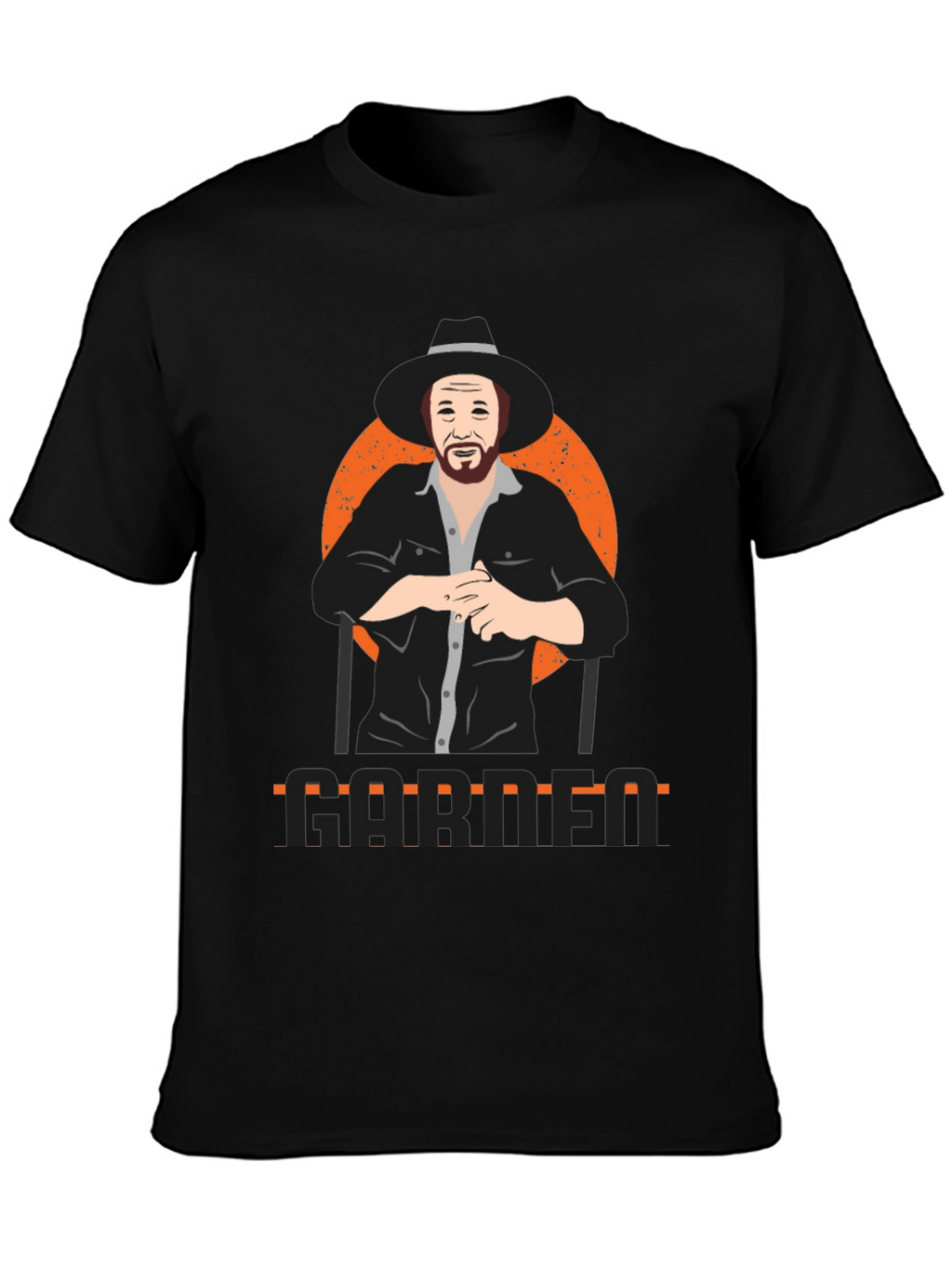 Garth Graphic Print Black T-Shirt