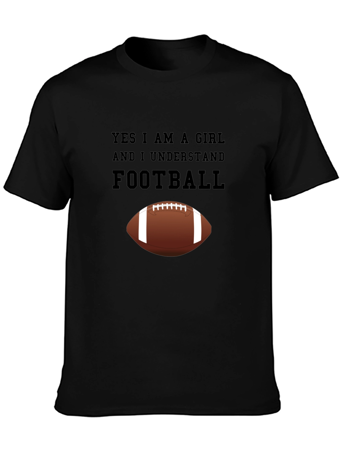 Yes I am a Girl Football T-Shirt