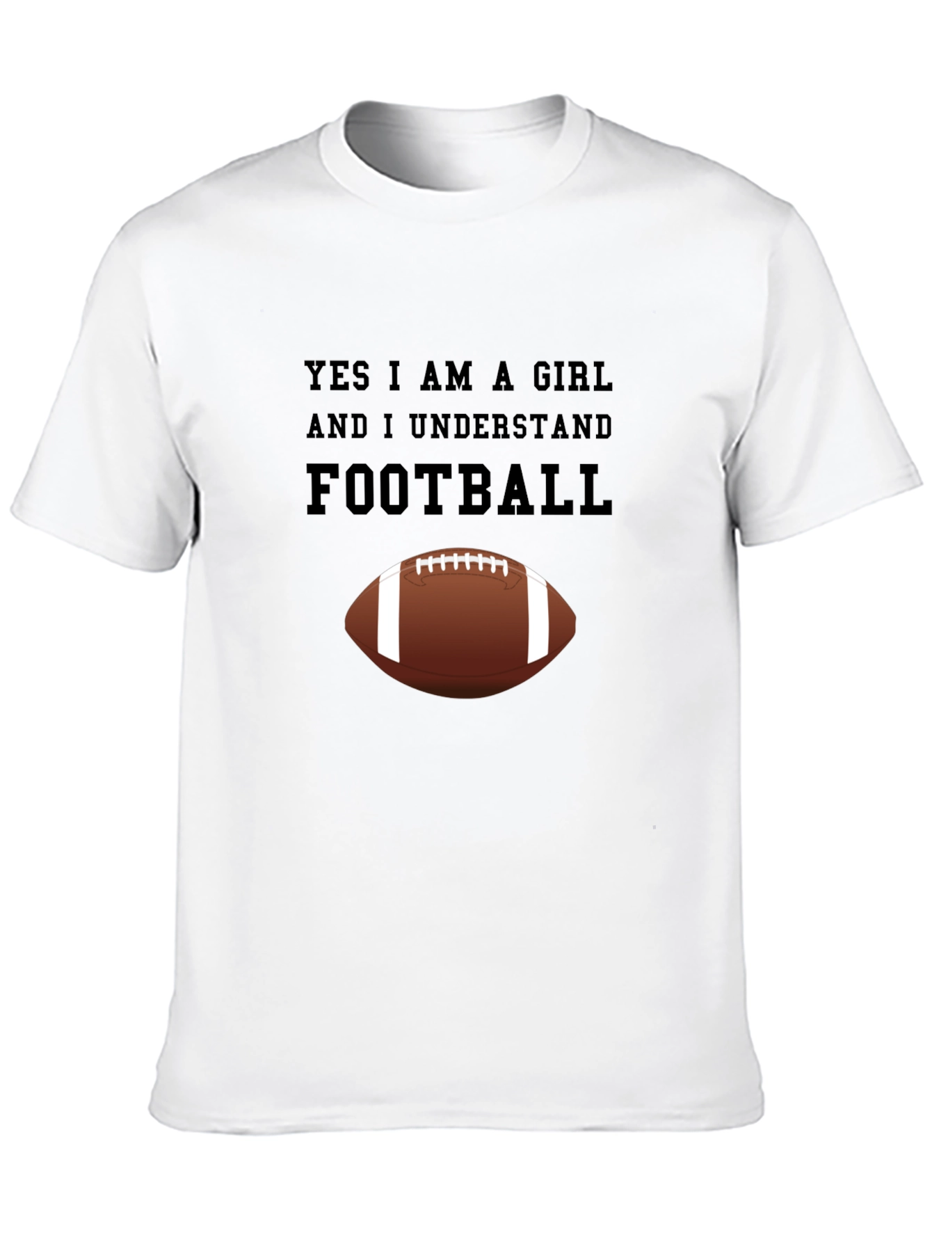 Yes I am a Girl Football T-Shirt