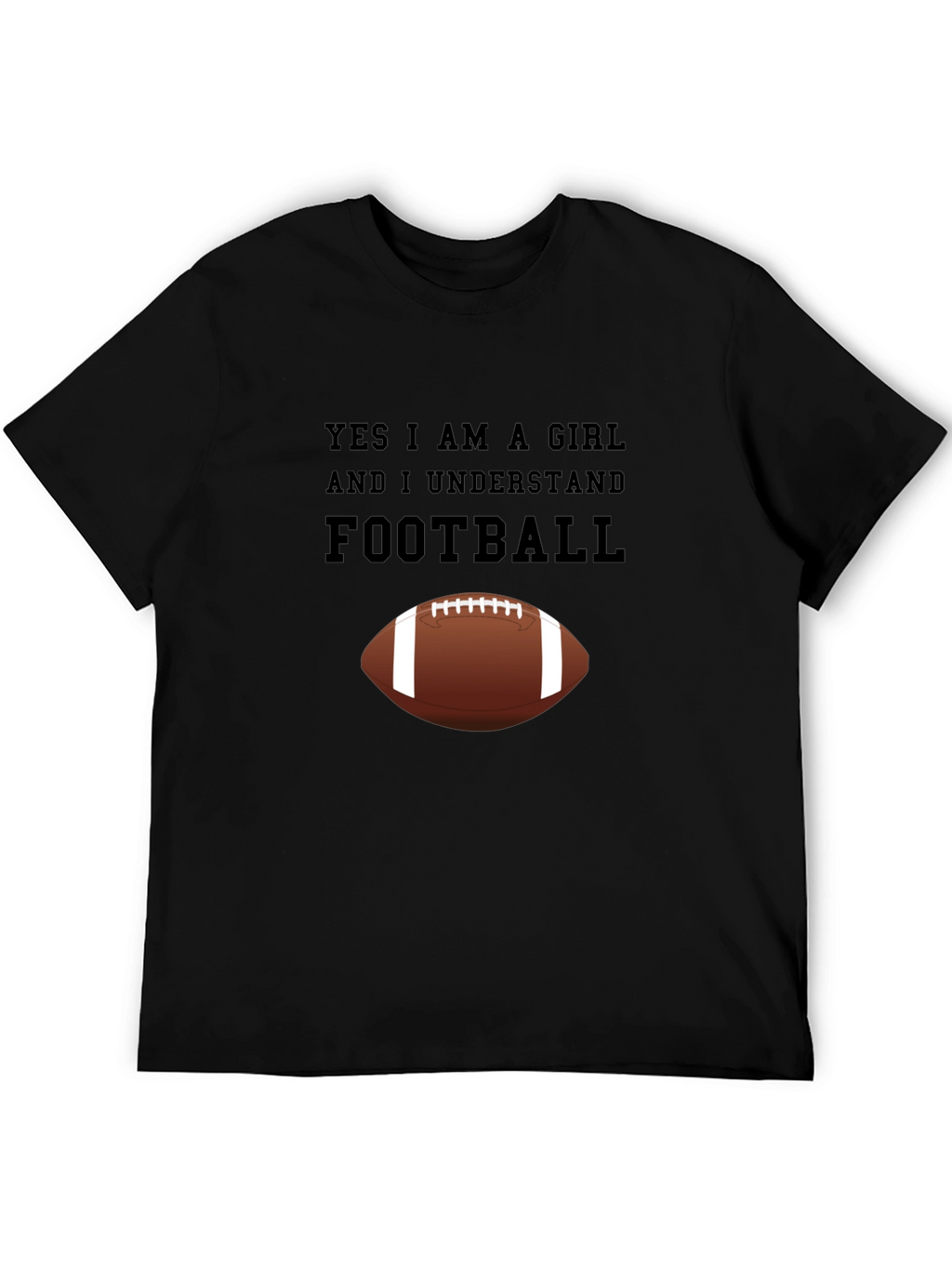 Yes I am a Girl Football T-Shirt