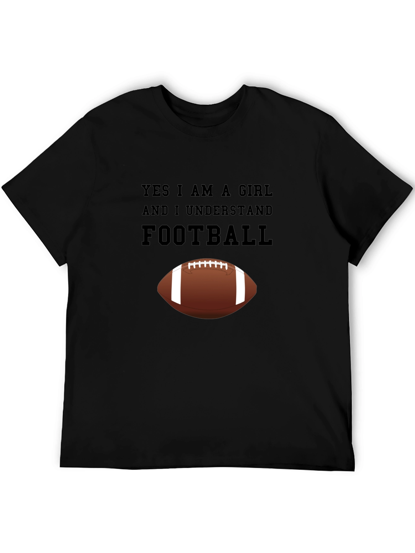 Yes I am a Girl Football T-Shirt