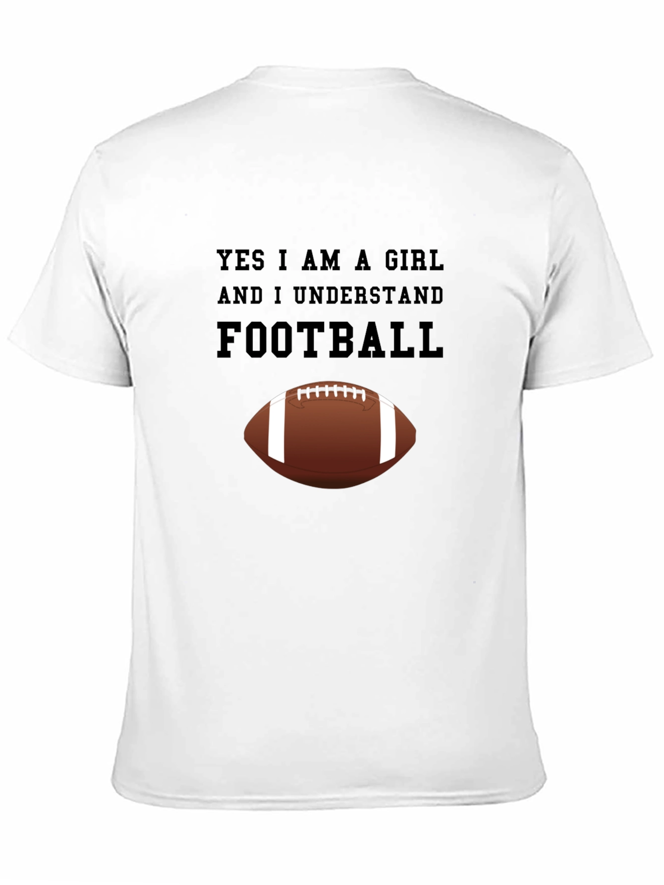 Yes I am a Girl Football T-Shirt