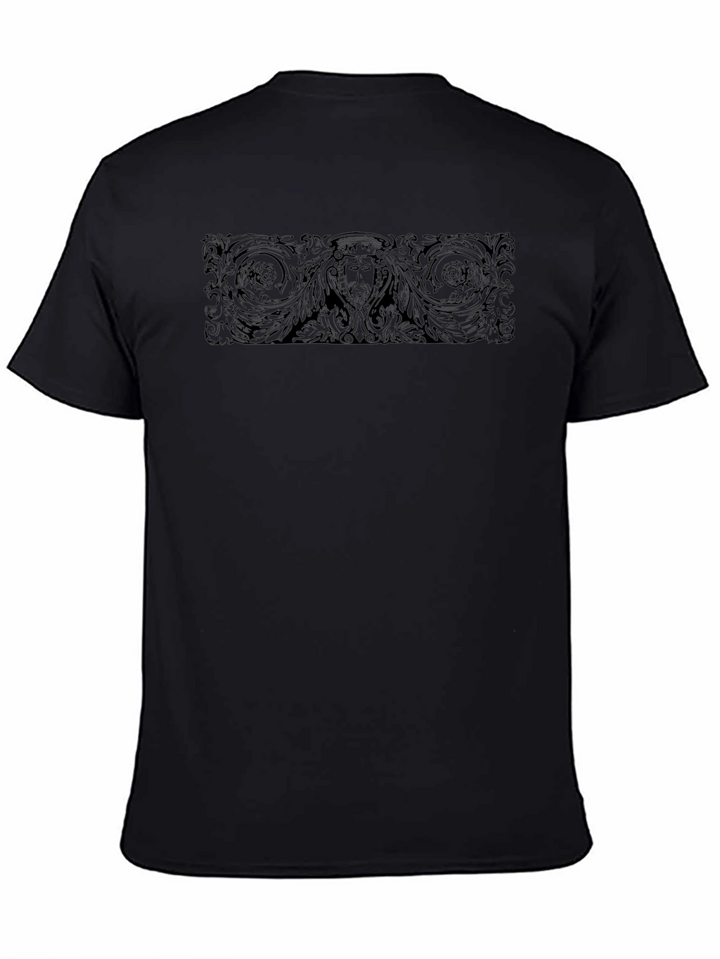 Mens Black Graphic Print Crew Neck T-Shirt