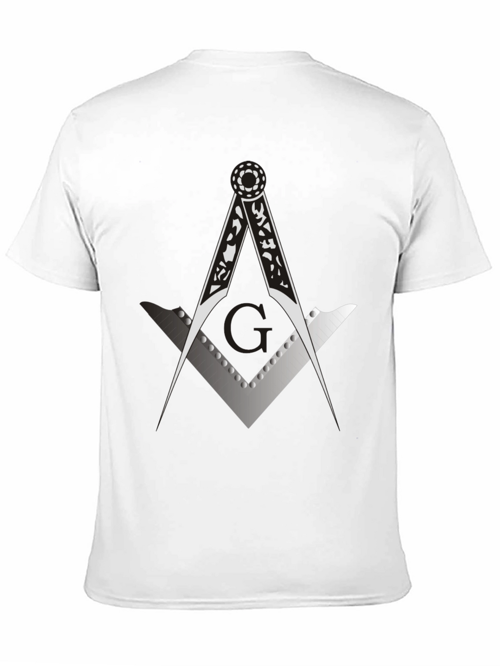 Masonic Compass & Square Black Graphic Tee