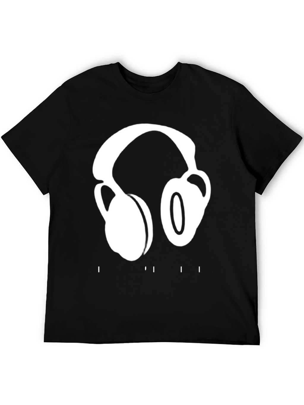 Headphones Graphic T-Shirt - Black