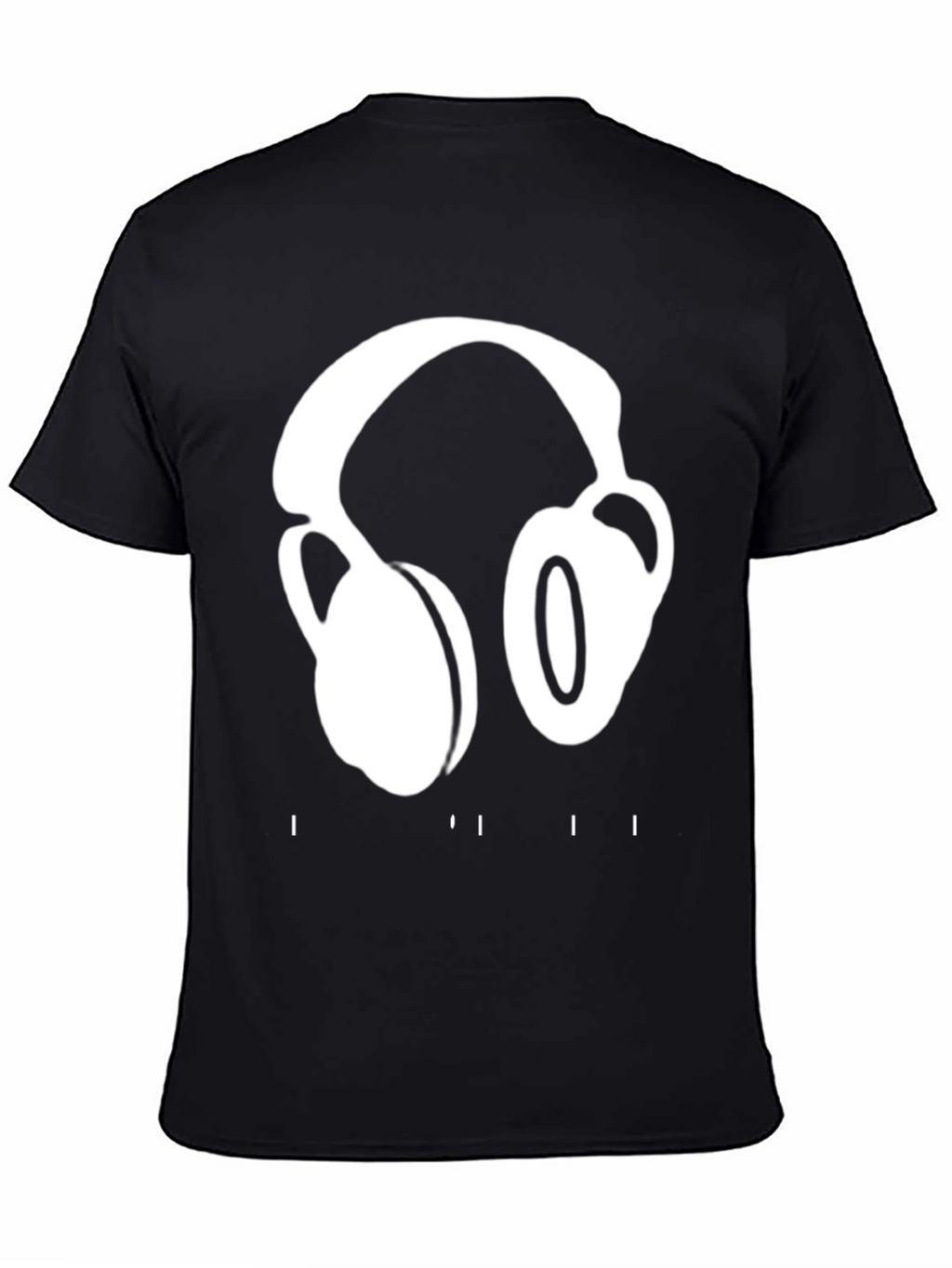 Headphones Graphic T-Shirt - Black