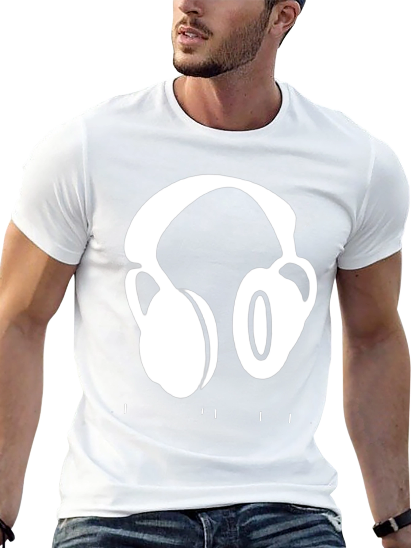 Headphones Graphic T-Shirt - Black