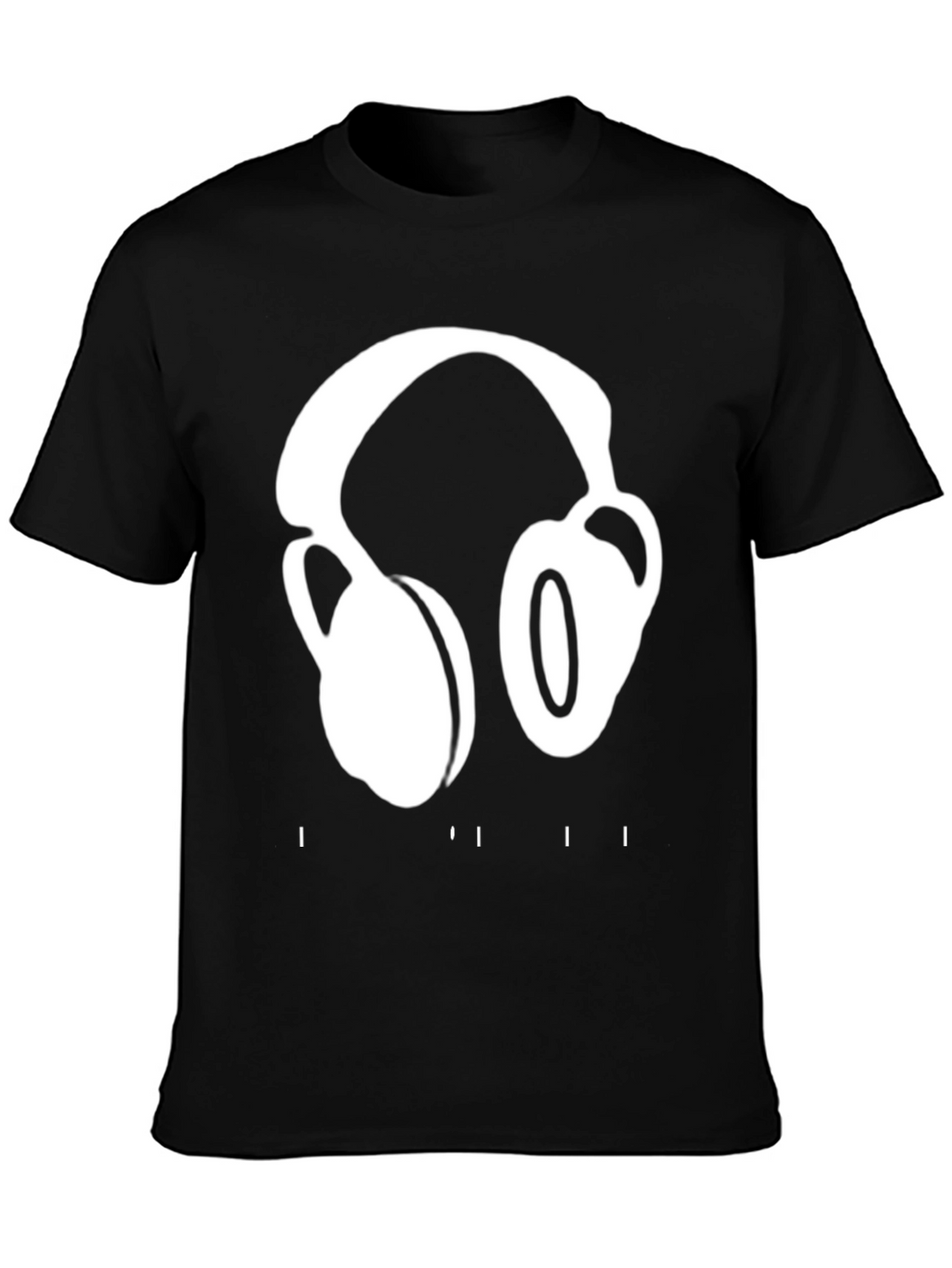 Headphones Graphic T-Shirt - Black
