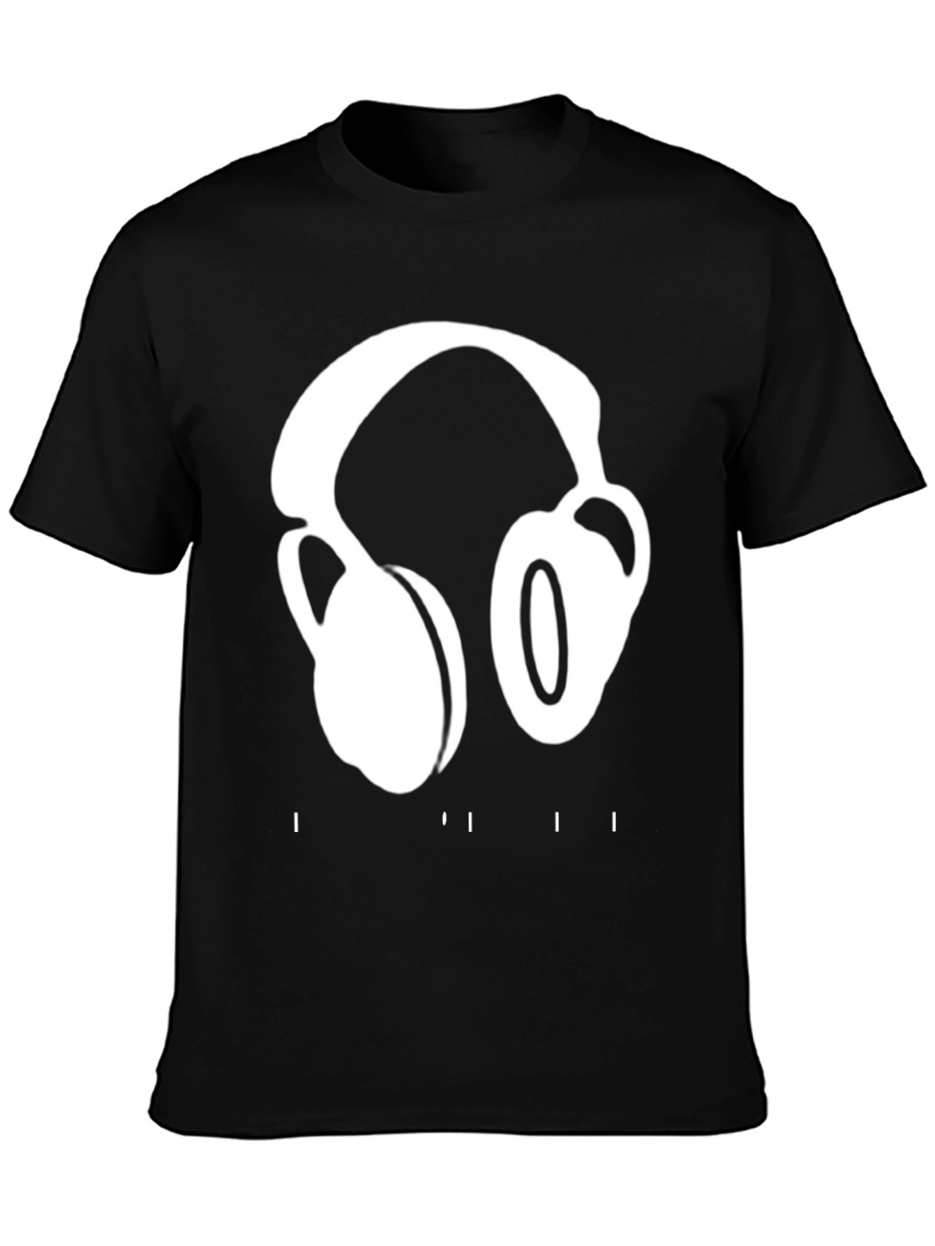 Headphones Graphic T-Shirt - Black