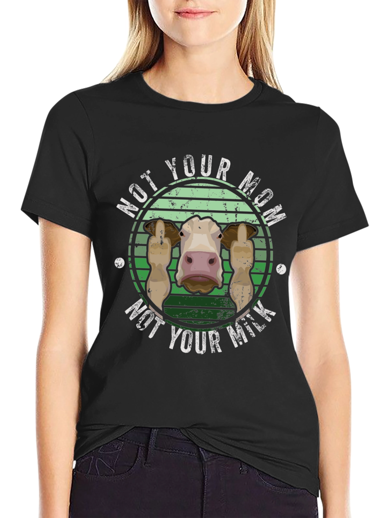 Vegan Not Your Mom Not Your Milk Graphic Tee