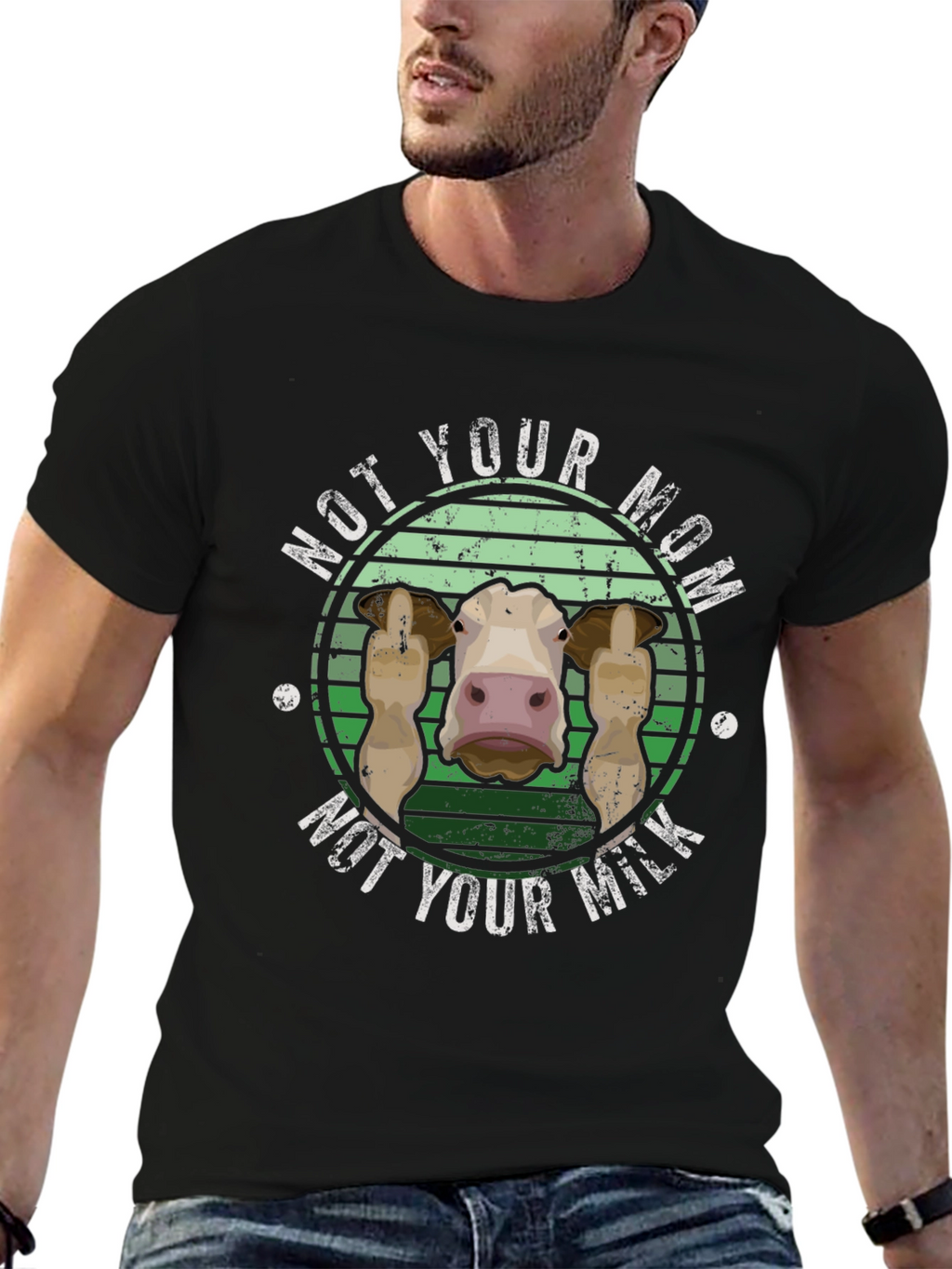 Vegan Not Your Mom Not Your Milk Graphic Tee