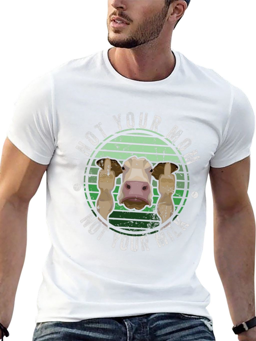 Vegan Not Your Mom Not Your Milk Graphic Tee