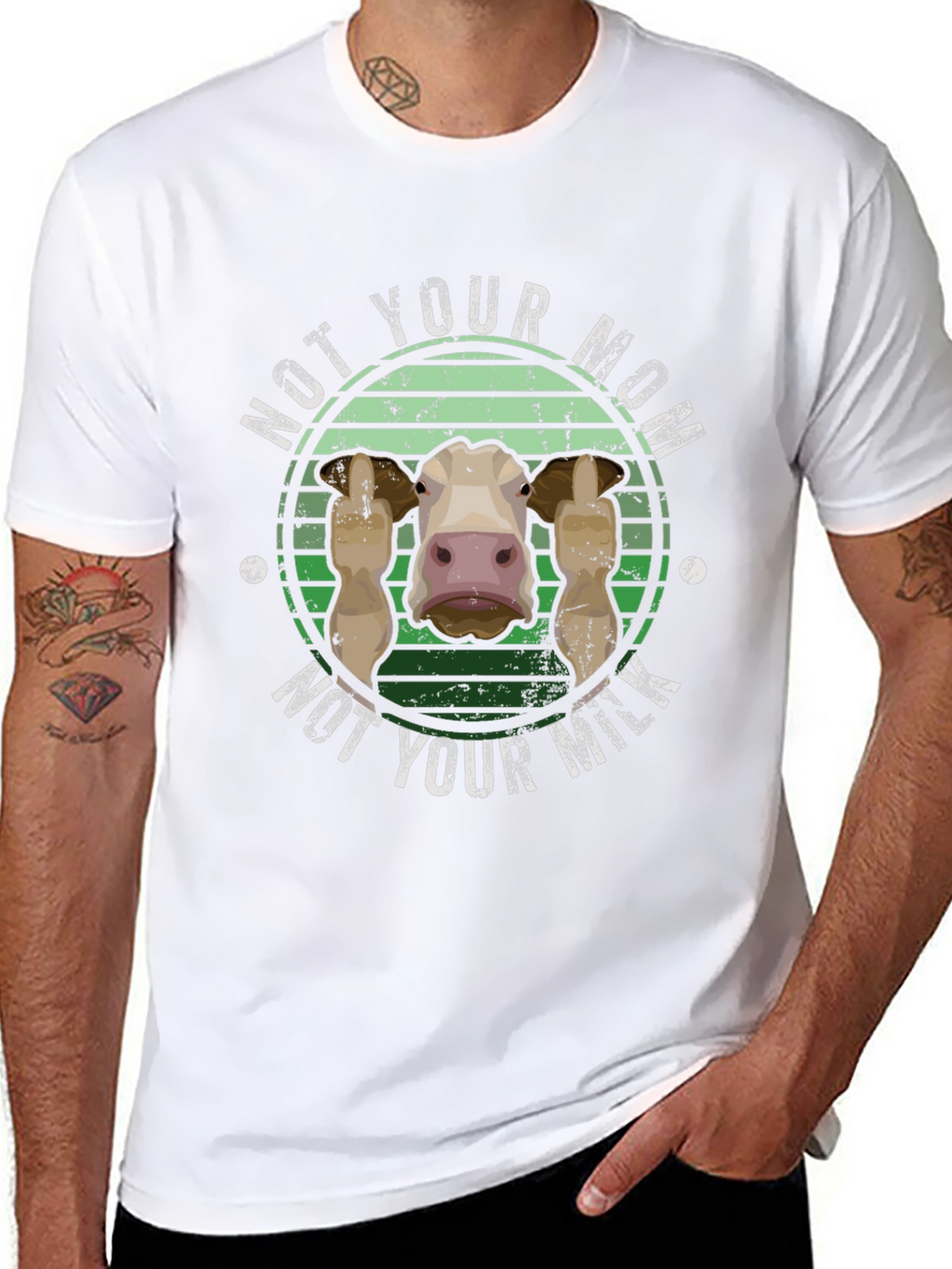 Vegan Not Your Mom Not Your Milk Graphic Tee
