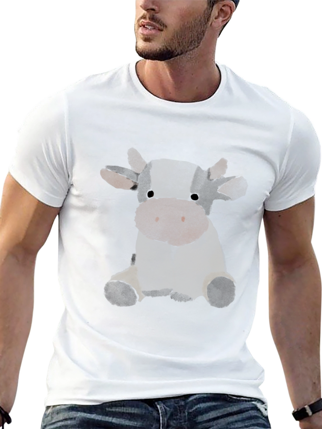 Cow Graphic Black T-Shirt