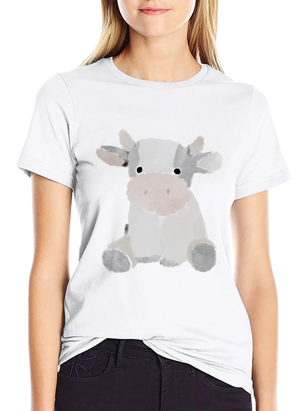 Cow Graphic Black T-Shirt