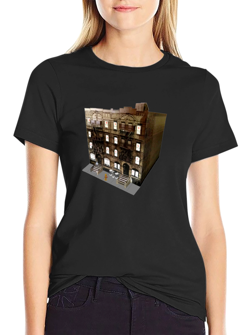 Urban Building Graphic Tee - Cityscape Style