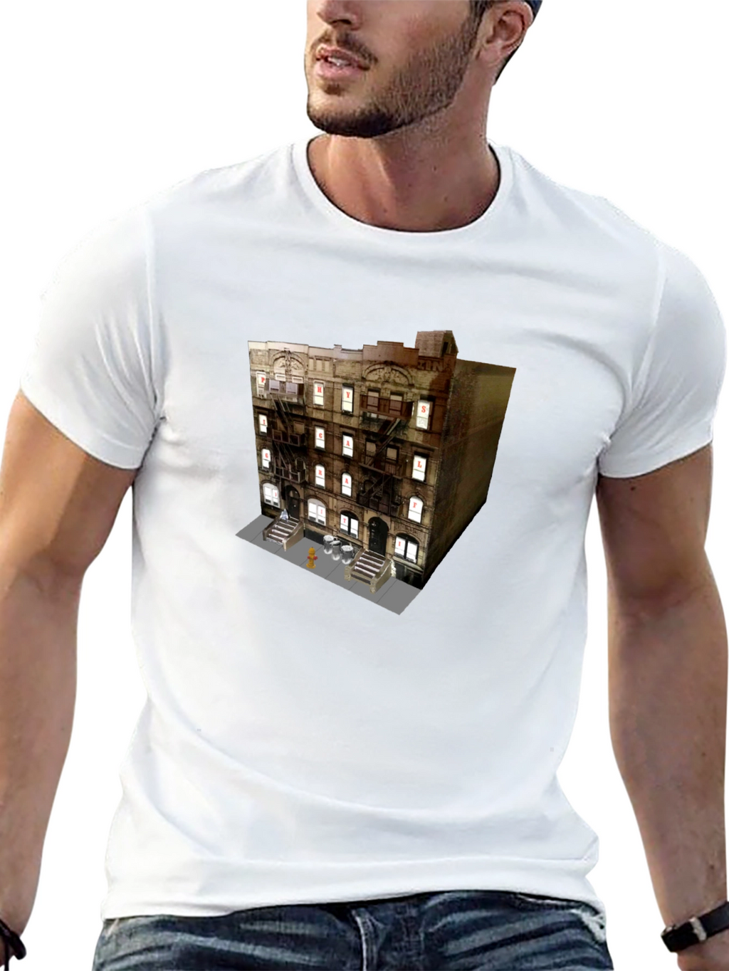 Urban Building Graphic Tee - Cityscape Style