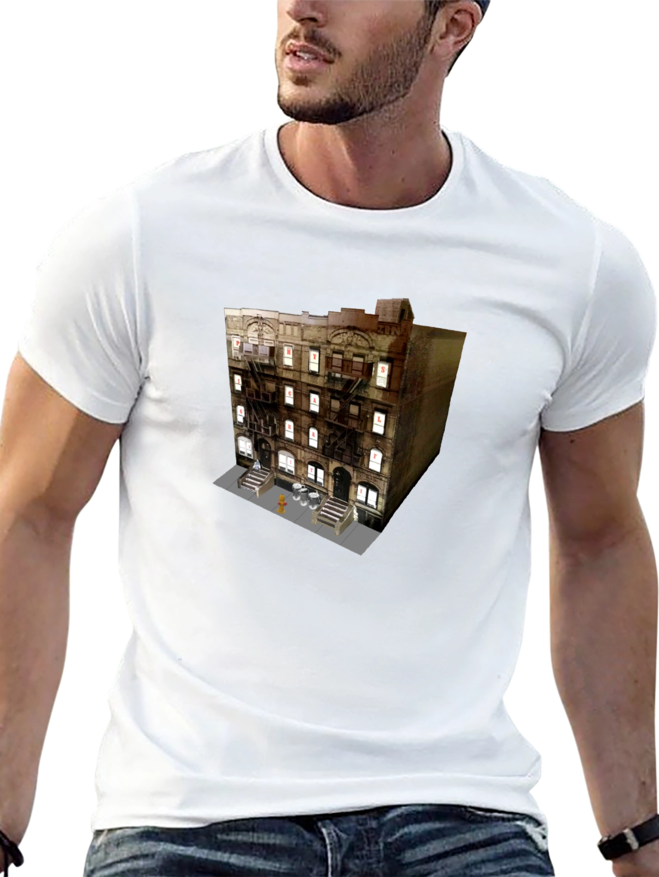 Urban Building Graphic Tee - Cityscape Style