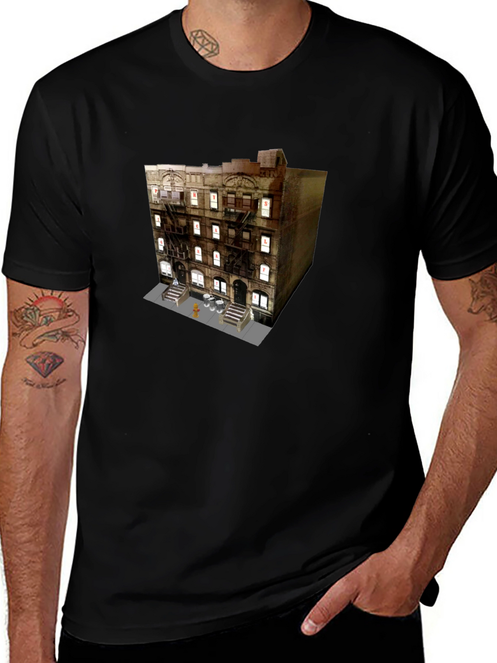 Urban Building Graphic Tee - Cityscape Style