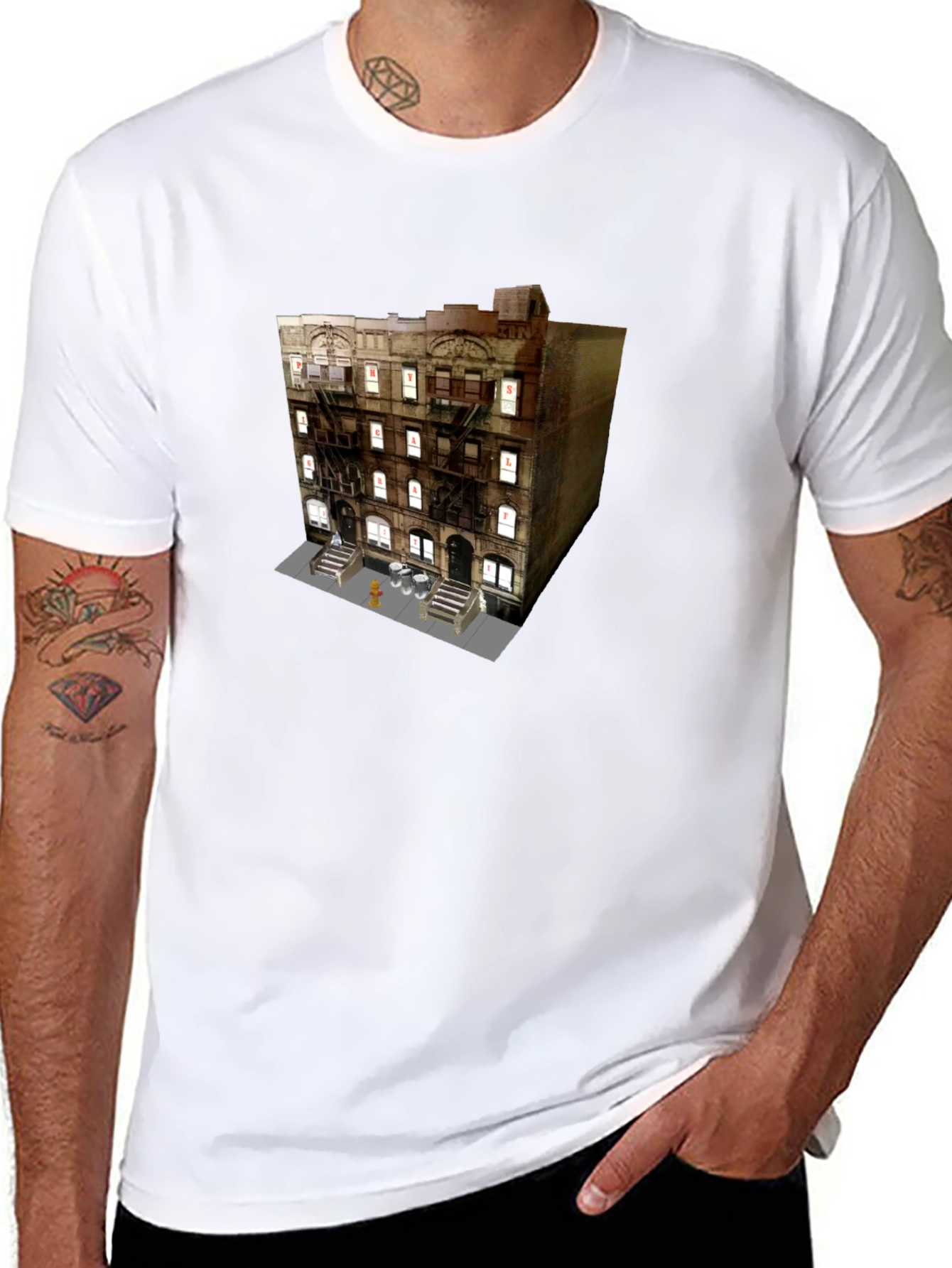 Urban Building Graphic Tee - Cityscape Style