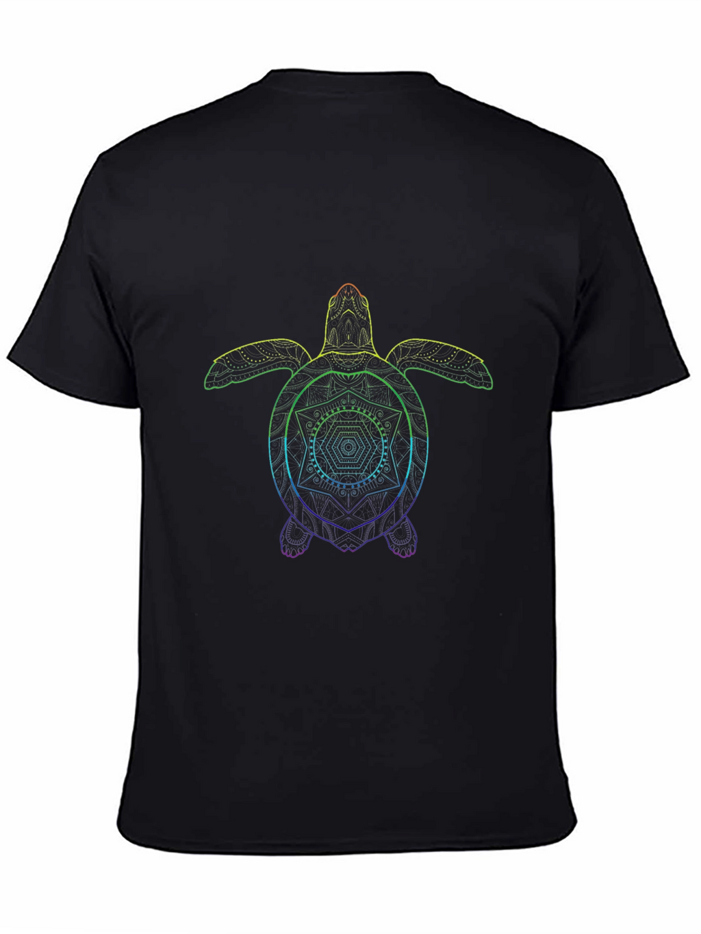 Rainbow Turtle Geometric T-Shirt