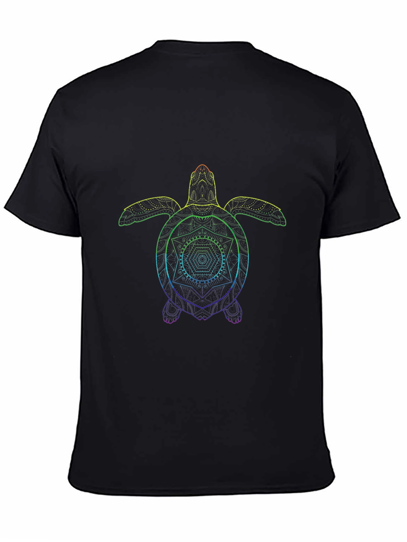 Rainbow Turtle Geometric T-Shirt