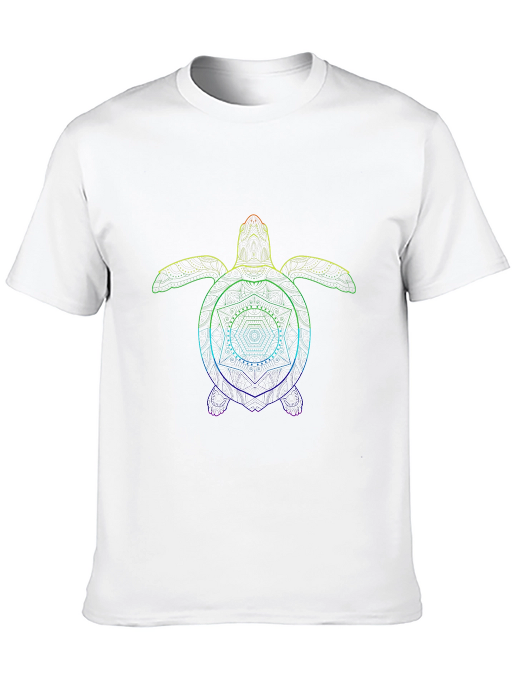 Rainbow Turtle Geometric T-Shirt