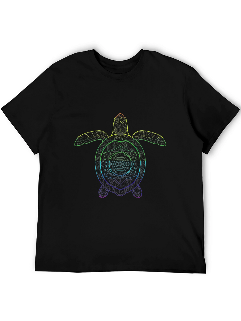 Rainbow Turtle Geometric T-Shirt