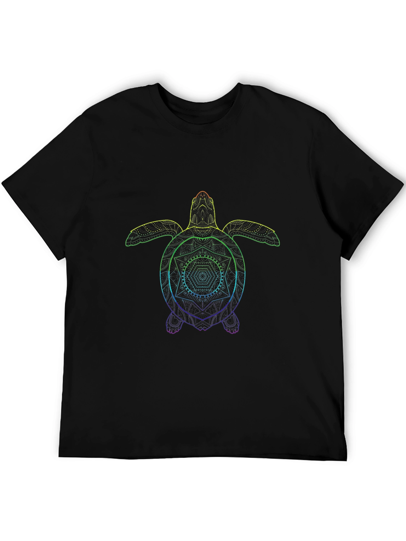 Rainbow Turtle Geometric T-Shirt