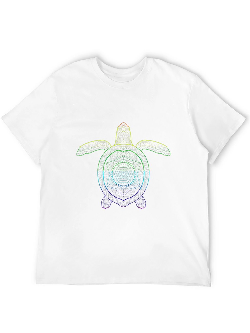 Rainbow Turtle Geometric T-Shirt