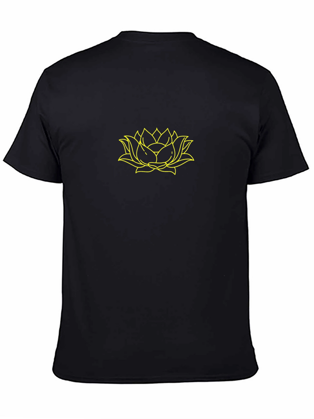 Lotus Flower Graphic Tee - Black