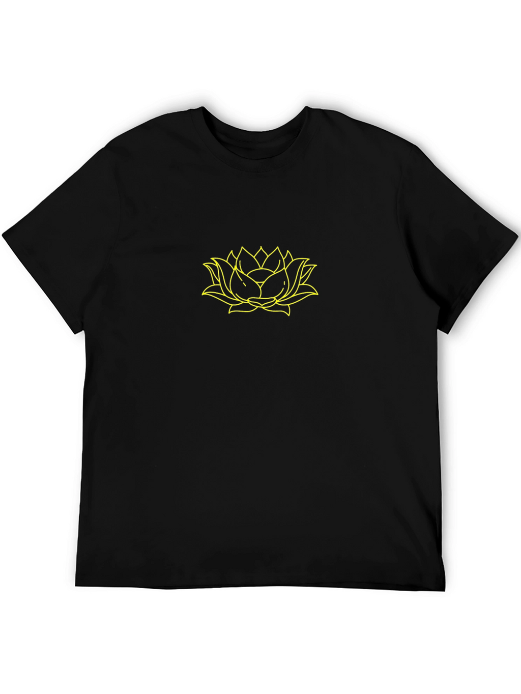 Lotus Flower Graphic Tee - Black
