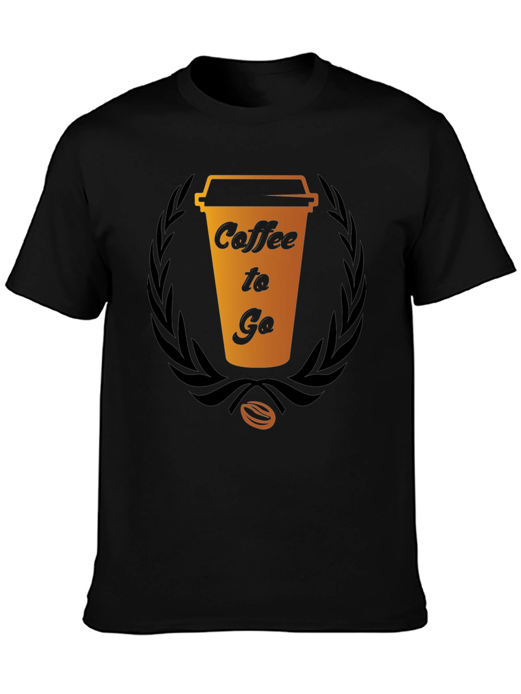 Coffee To Go Graphic Tee - Black Cotton T-Shirt
