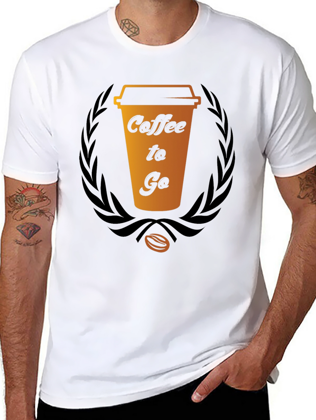 Coffee To Go Graphic Tee - Black Cotton T-Shirt