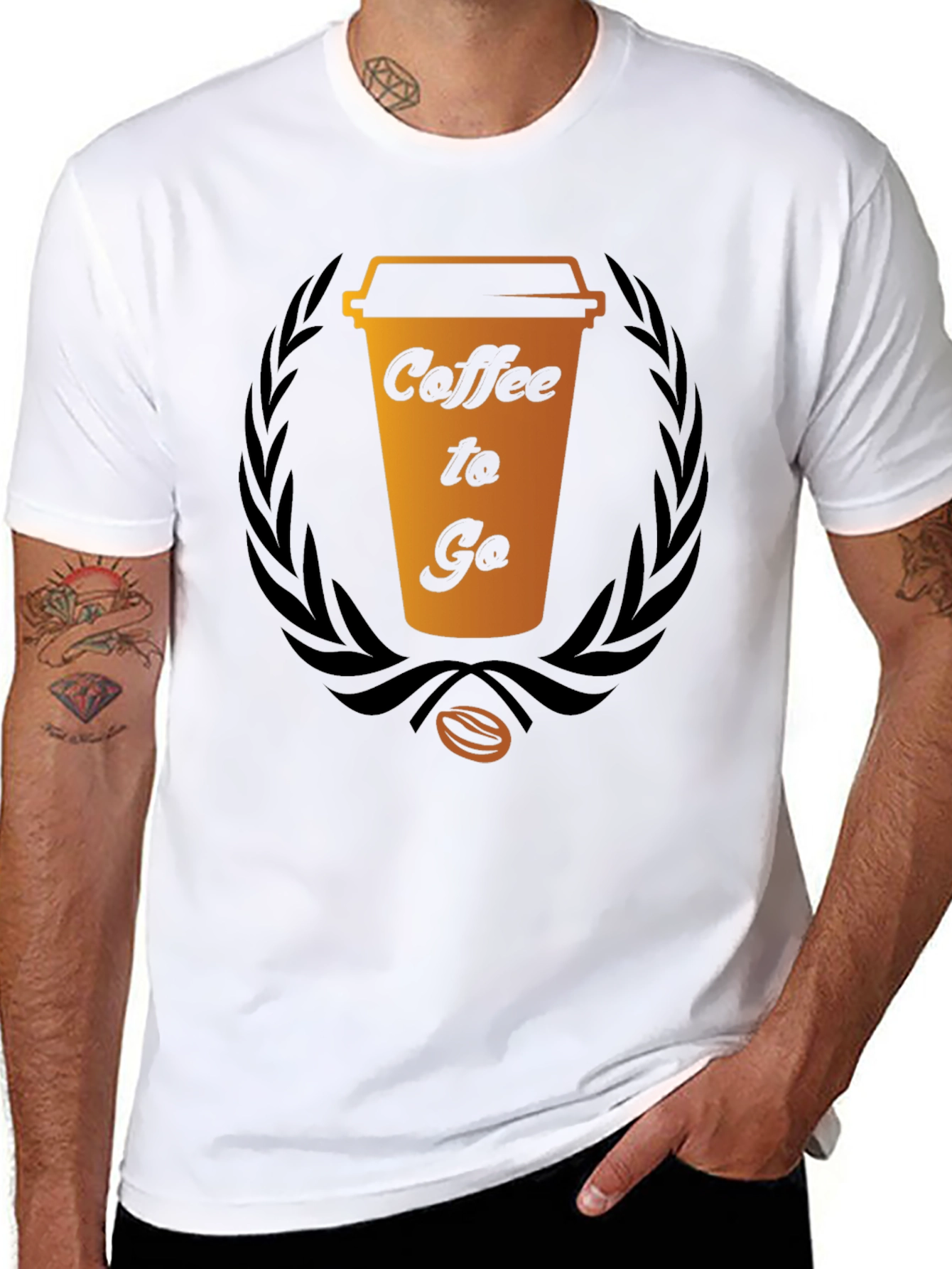 Coffee To Go Graphic Tee - Black Cotton T-Shirt