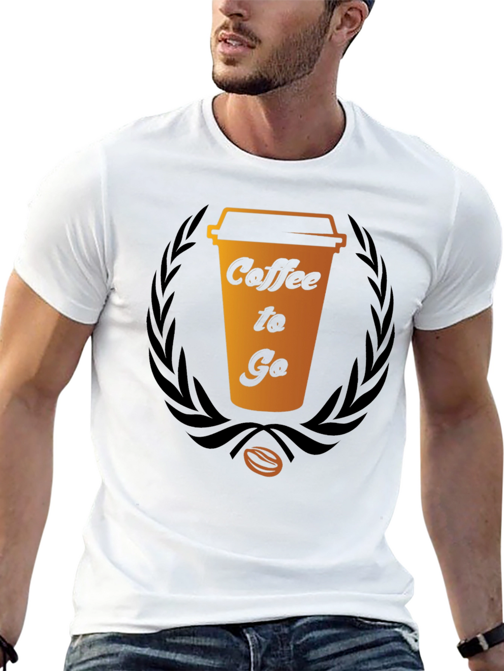Coffee To Go Graphic Tee - Black Cotton T-Shirt