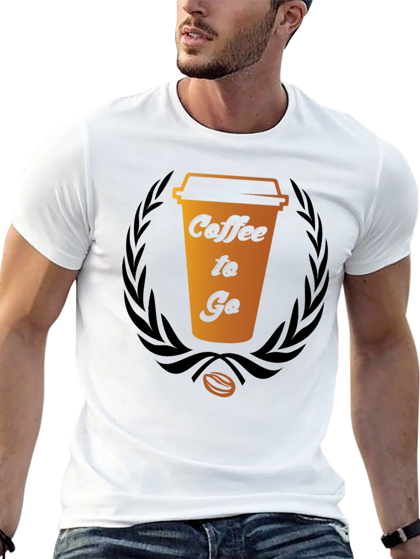 Coffee To Go Graphic Tee - Black Cotton T-Shirt