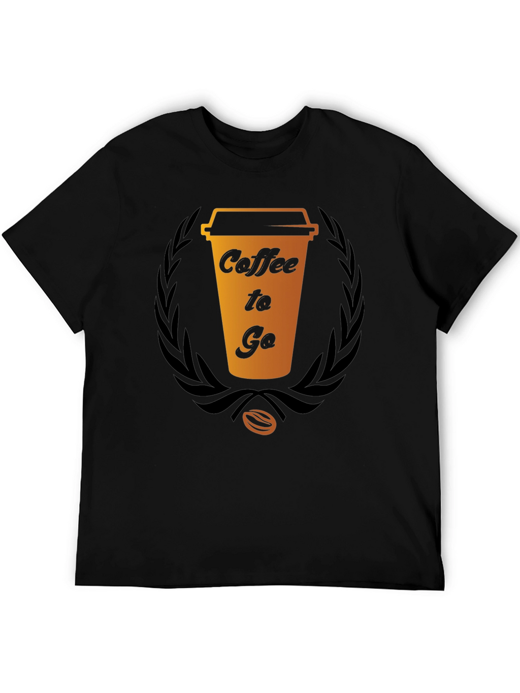 Coffee To Go Graphic Tee - Black Cotton T-Shirt