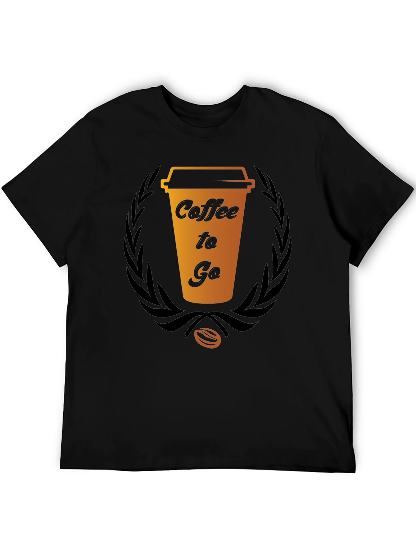 Coffee To Go Graphic Tee - Black Cotton T-Shirt