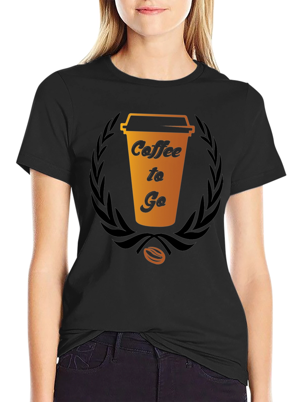 Coffee To Go Graphic Tee - Black Cotton T-Shirt