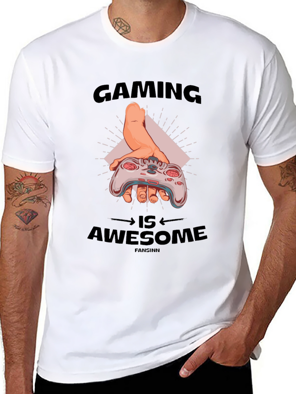 Gaming Is Awesome Black T-Shirt