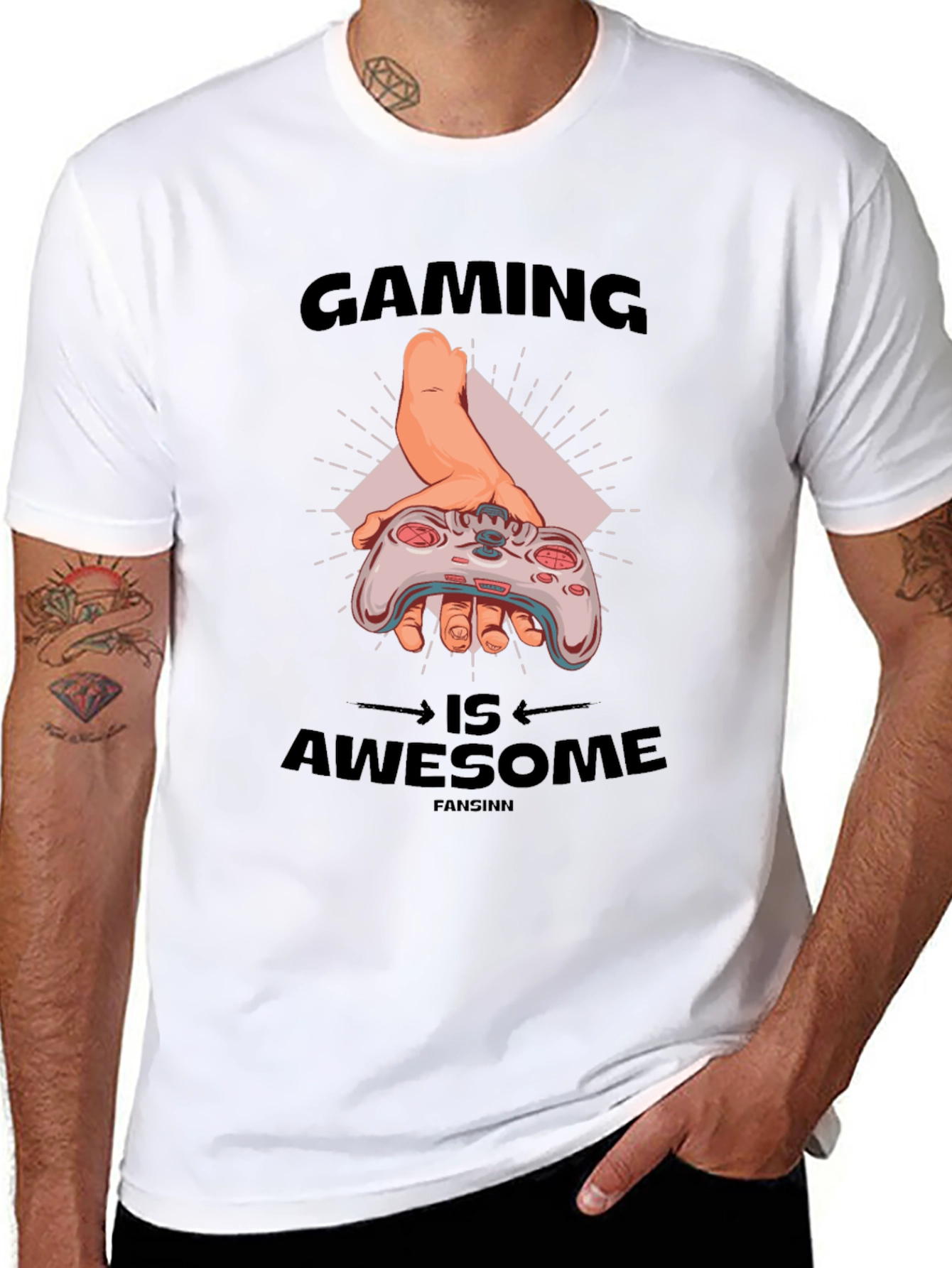 Gaming Is Awesome Black T-Shirt