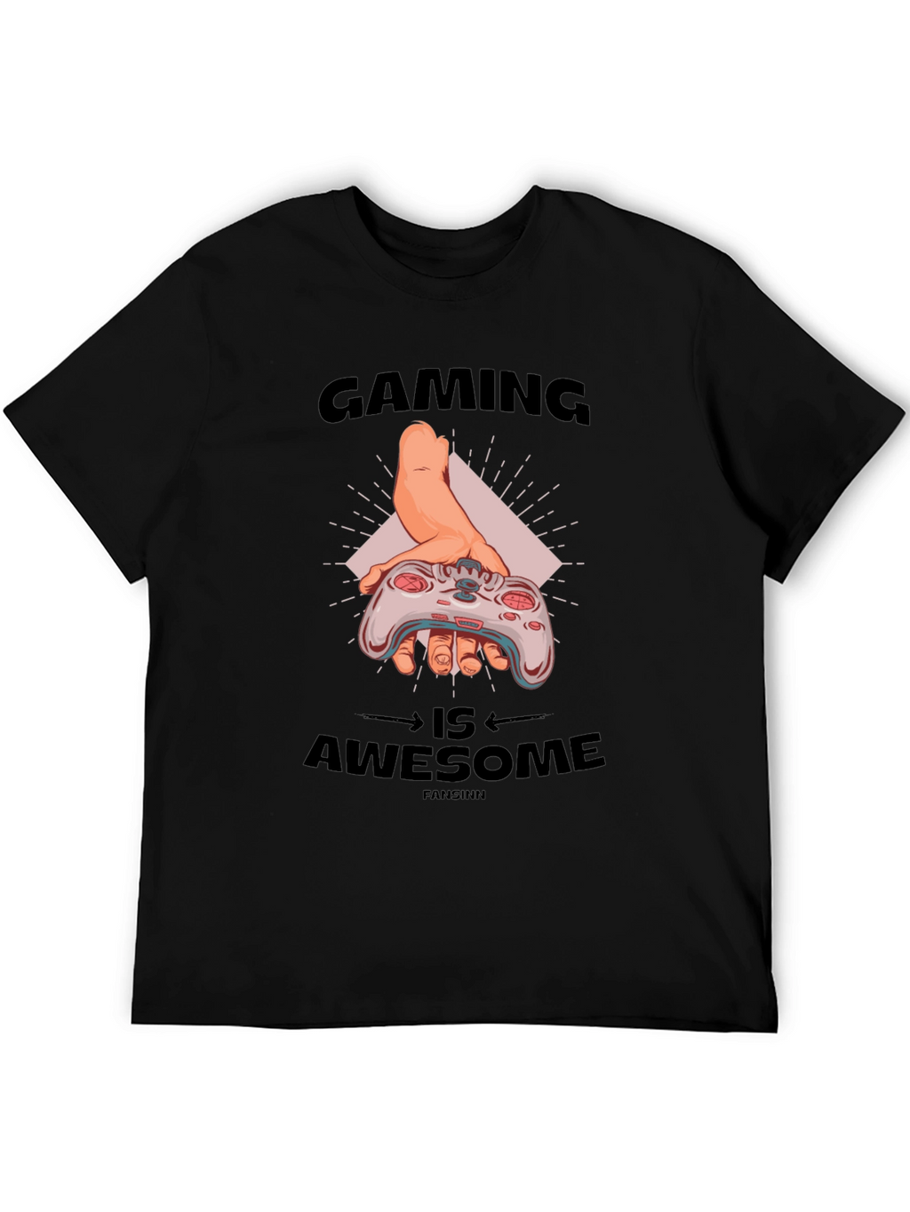 Gaming Is Awesome Black T-Shirt