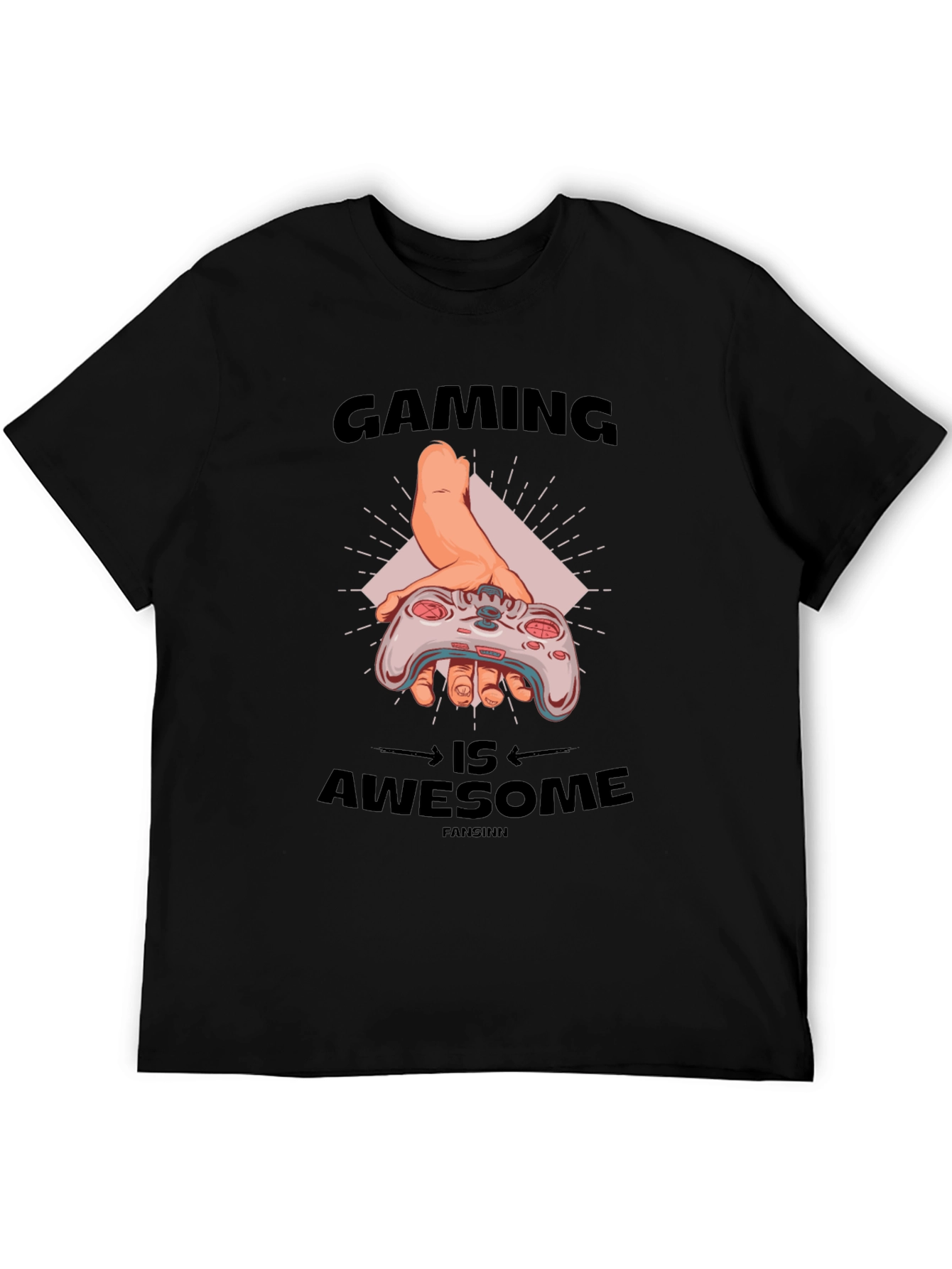 Gaming Is Awesome Black T-Shirt