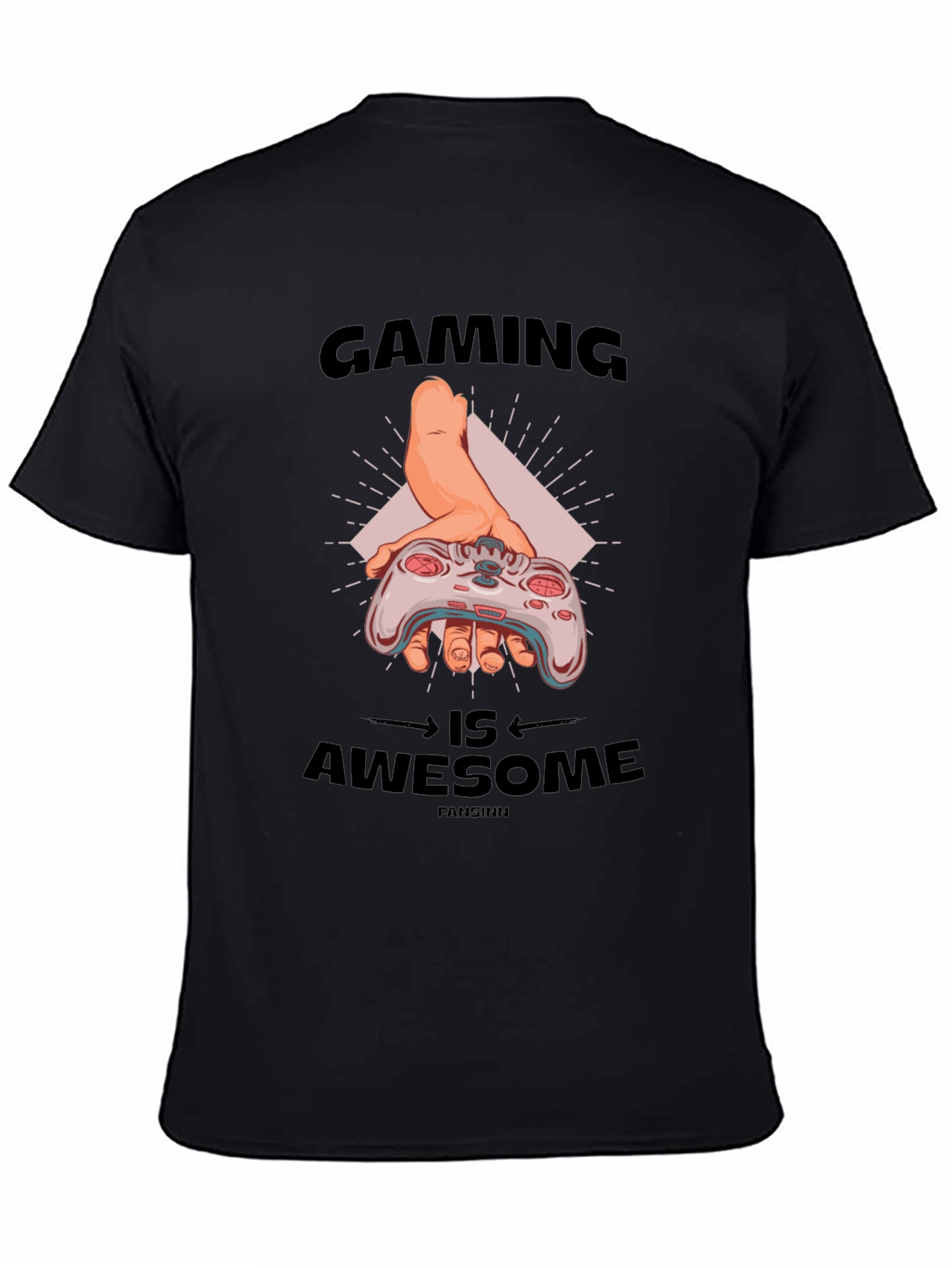Gaming Is Awesome Black T-Shirt