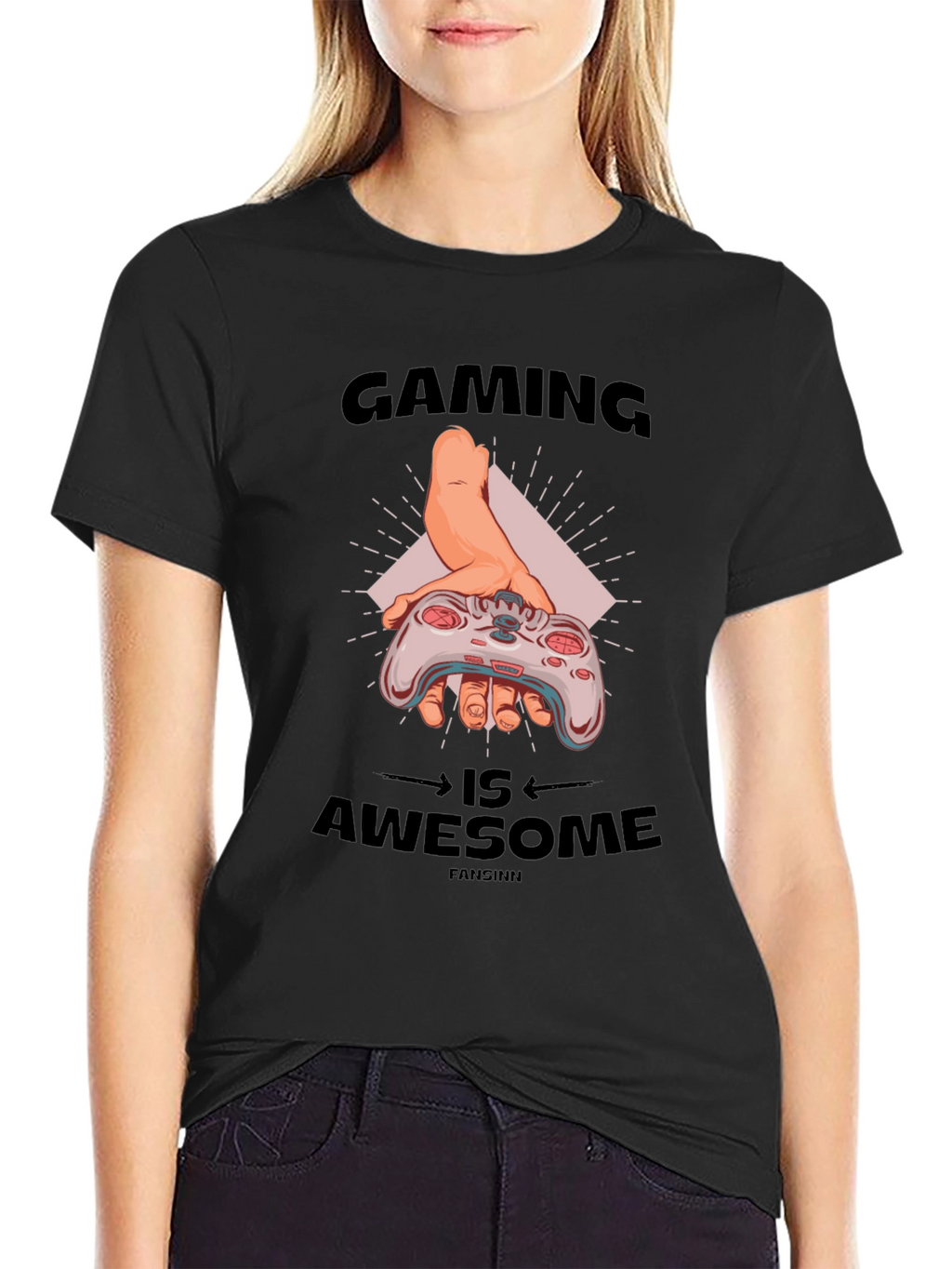 Gaming Is Awesome Black T-Shirt