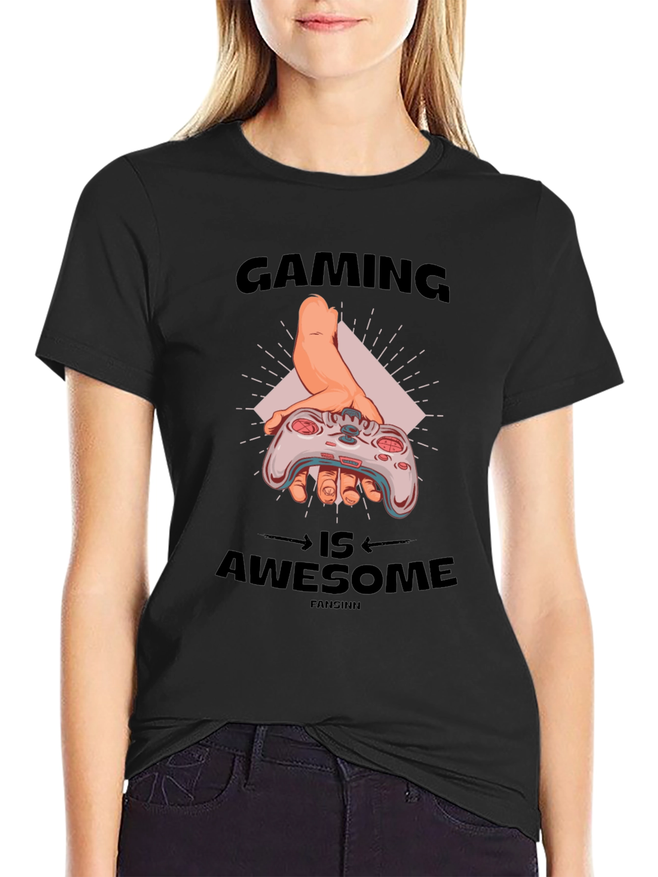Gaming Is Awesome Black T-Shirt